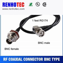 ����BNCĸ�^��ˮ�������B���� RG174ͬ�S���|�DBNC�����^���L0.8m