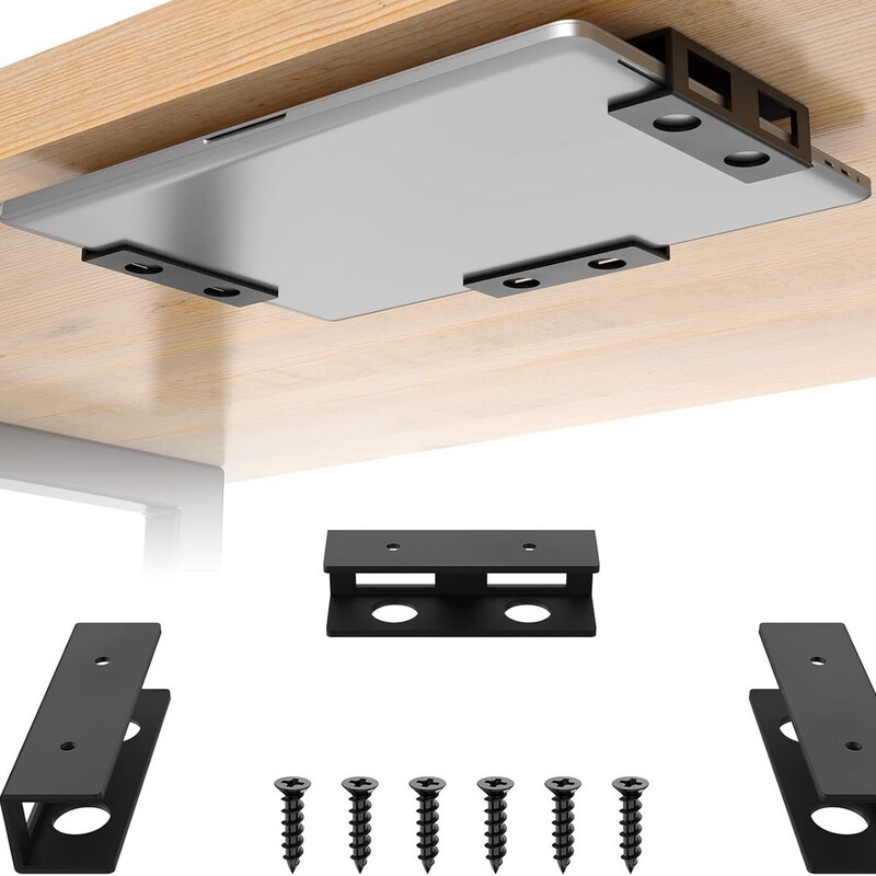 Under-Table Notebook Storage Bracket Under-Table Notebook Storage Bracket Portable Metal Notebook Storage Rack