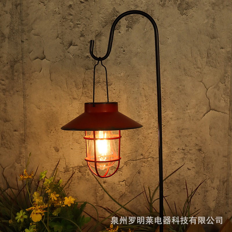 Lámpara de jardín al aire libre solar lámpara de tungsteno Lámpara decorativa atmósfera lámpara B & B lámpara de pared Retro Edison retro linterna