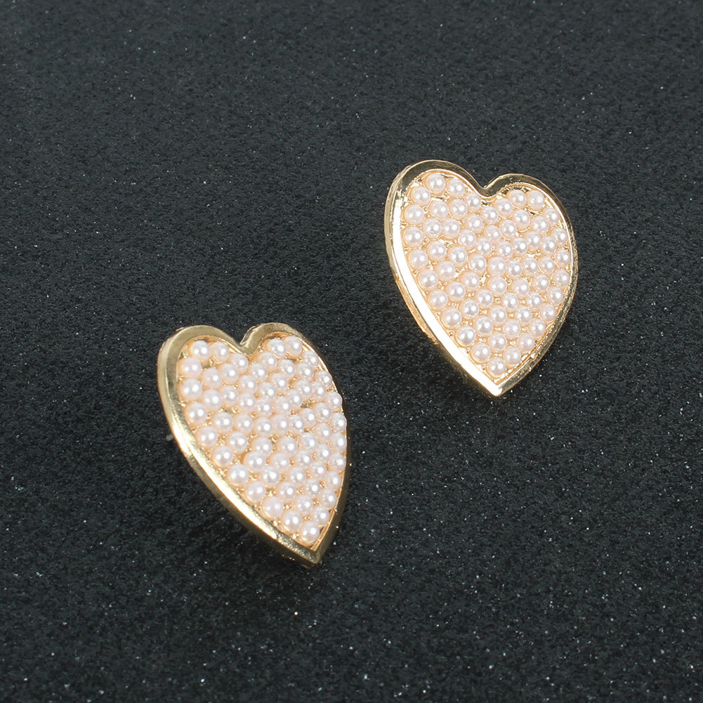 alloy heart-shaped earrings