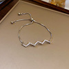 Zirconium with bow, fashionable small design bracelet, universal jewelry, wholesale