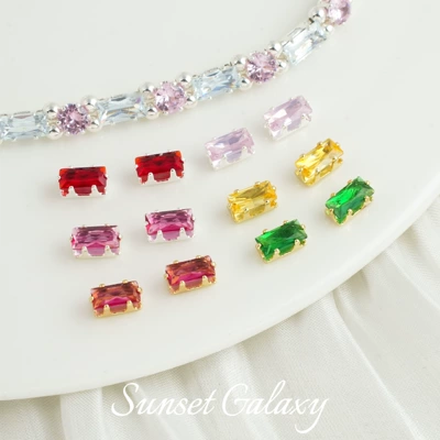 18k gold-plated rhinestone beads, Zərgərlik ara hissələri