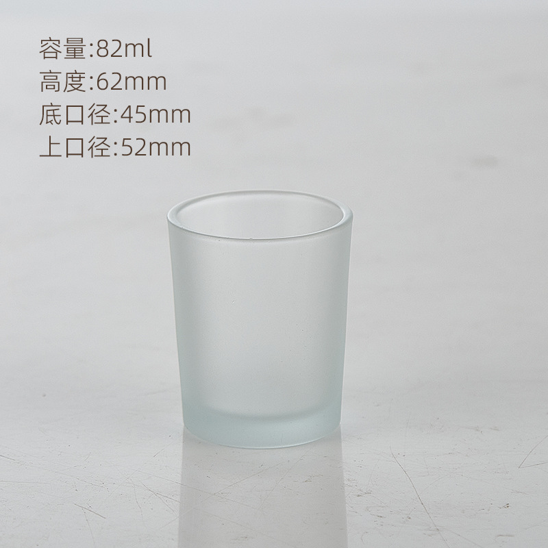 Vidrio de arena esmaltada taza de cera de banano taza vacía diy vela casera recipiente de vidrio dormitorio simple candelabro