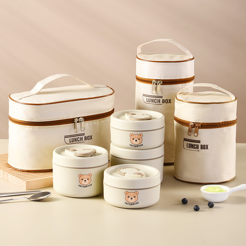 304 Stainless Steel New Model Bear-Shaped Soup Container for Office Workers, Portable and Microwave-Safe Soup Bowl, Large Capacity Insulated Lunch Box 304 Stainless Steel New Model Bear-Shaped Soup Container for Office Workers, Portable and Microwave-Safe Soup Bowl, Large Capacity Insulated Lunch Box
