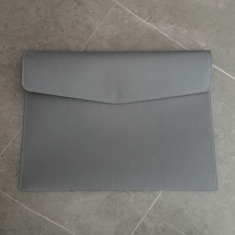 Bolso de archivo comercial de imitación de cuero transfronterizo A4 bolsa de archivo de almacenamiento de gran capacidad bolsa de archivo de logotipo empresarial al por mayor