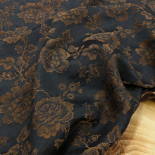 重缎提花桑波缎真丝布料非遗香云纱做旧感衣服鞋子手工DIY面料