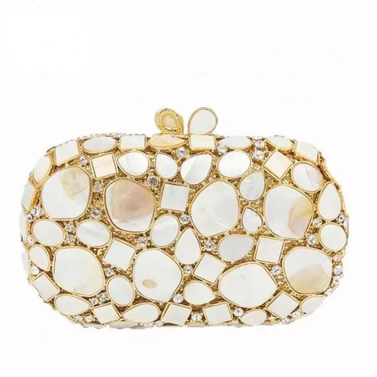 Nueva bolsa de diamante de concha de banquete europea y americana, bolsas de mano de diamante de metal, embrague Shell para mujeres