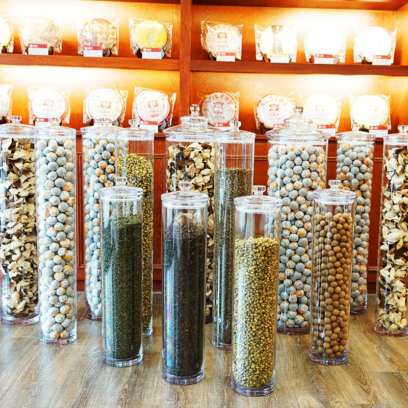 Коммерческая герметичная банка против падения сушеная Апельсиновая корка Xiaoqing Оранжевая чайная банка Герметичная пищевая сухая продукция Пол для хранения сухих товаров Цилиндрическая банка для хранения