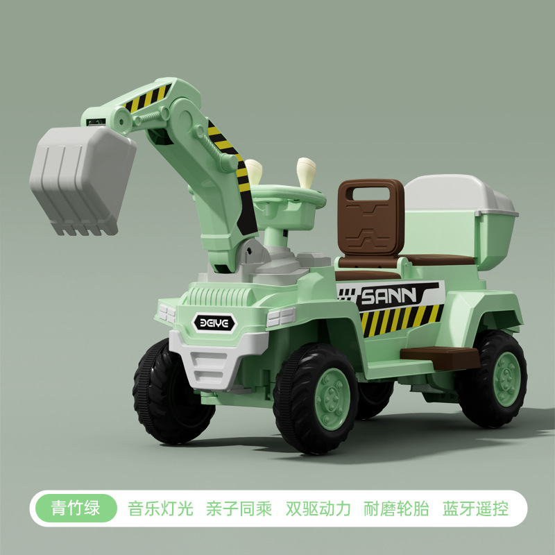 Excavadora para niños se puede sentar en un coche de juguete de niño super grande excavadora eléctrica gancho de control remoto coche de ingeniería image 9