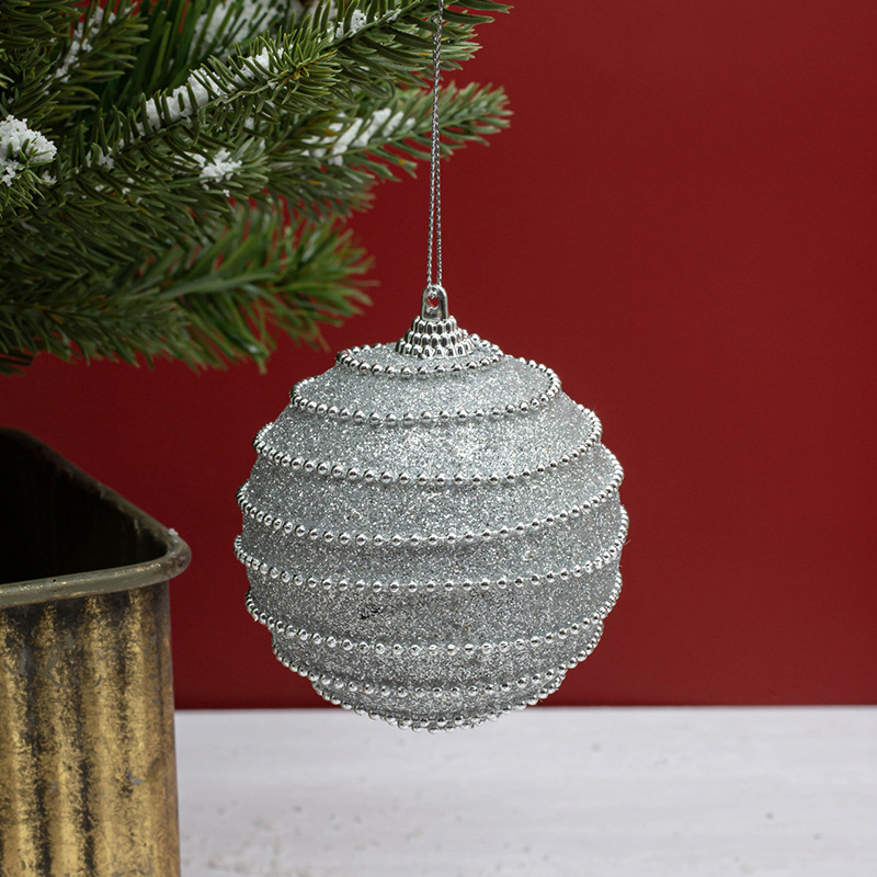 En stock rosa cadena de Navidad bola decorativa espuma colgante bola 8cm 3 decoraciones centro comercial Hotel ventana escena