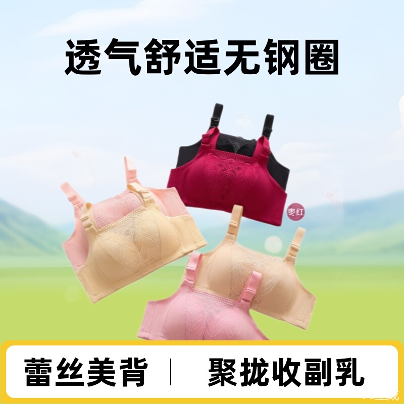 2022 Sexy Beautiful Back Tube Bra Push-Up Breathable Secondary Breast Full Cup Lace No Wires Large Size Underwear