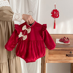 Baby wraps, winter clothes, baby girl jumpsuits, full moon and 100 days old dress, New Year's greetings clothes