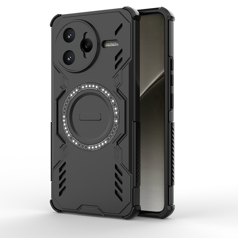 Redmi K80 Pro 冷却および落下防止携帯電話ケース、国内 5G バージョン K70 バタフライアーマー強力な磁気ステッカー保護カバーに適しています。|undefined