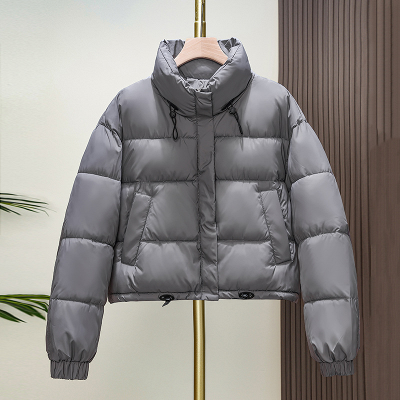 Chaqueta de algodón de pluma de mujer corta pequeña chaqueta de algodón de invierno transfronteriza chaqueta de algodón suelta coreana