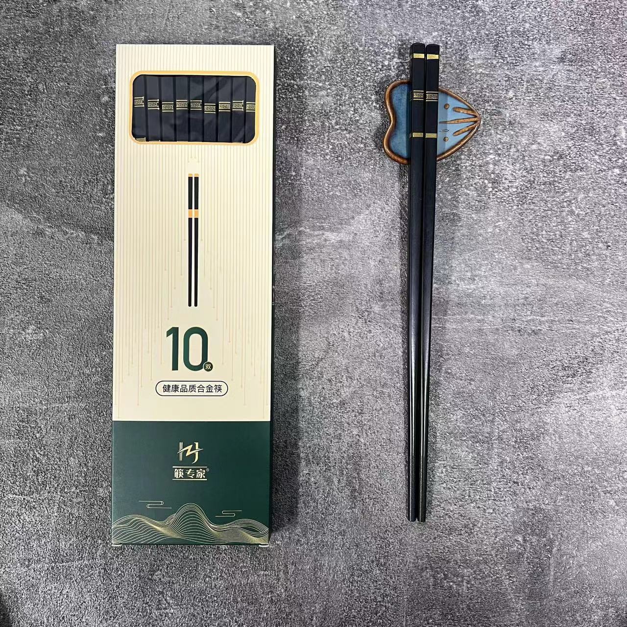 24cm "만리장성" 10 쌍의 박스형 젓가락