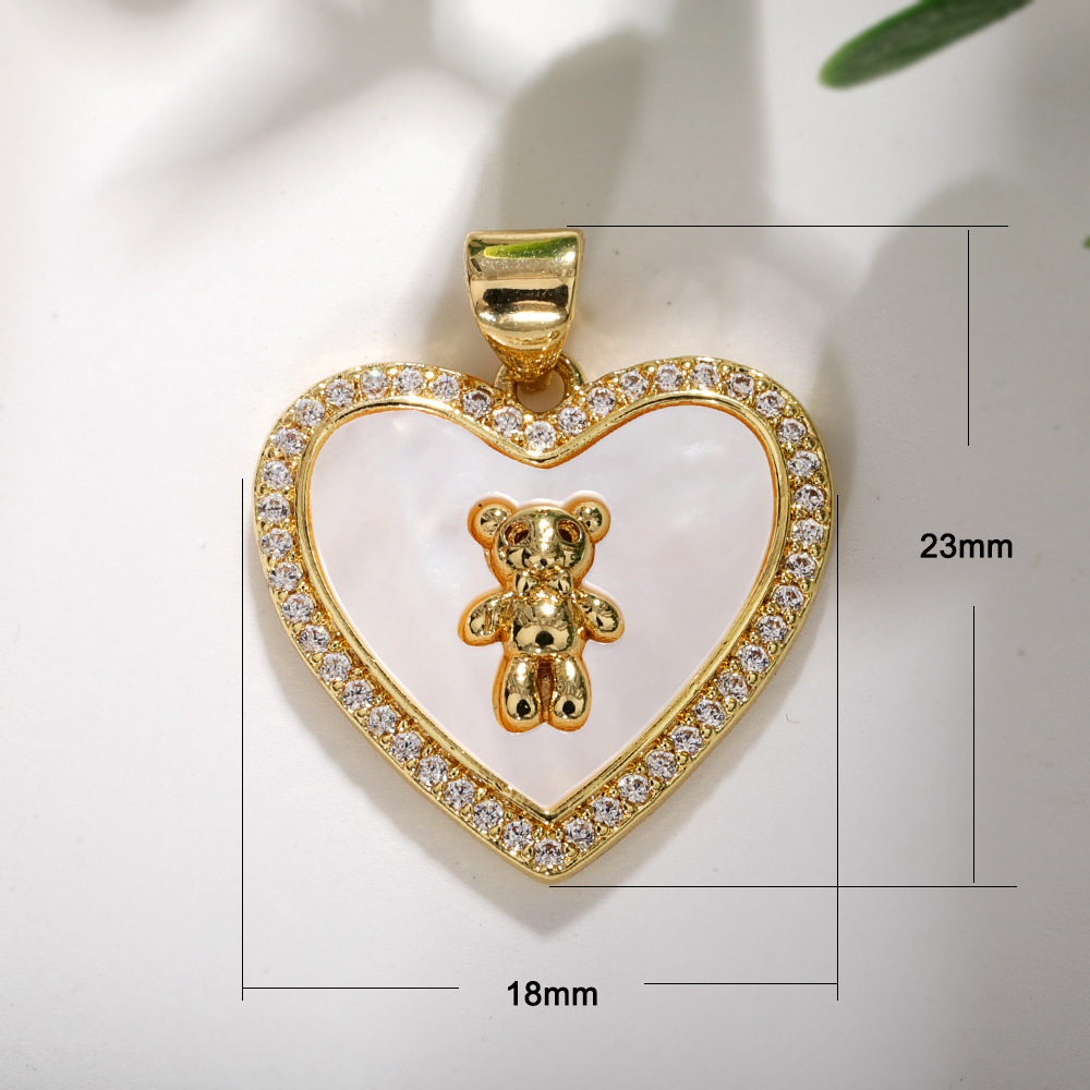 Elegant Streetwear Heart Shape Copper Plating Inlay Zircon Jewelry Accessories display picture 5