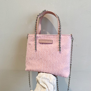 PS46911# 新款小众设计包包女时尚水钻小托特包高级质感手提链条斜挎包 包包批发女包直播货源