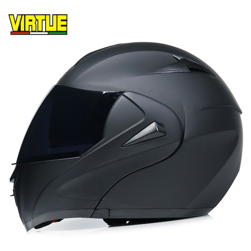 Casco virtuoso casco eléctrico para hombres y mujeres casco de exposición de doble lente casco completo Four Seasons coche eléctrico tapa antiniebla no motocicleta