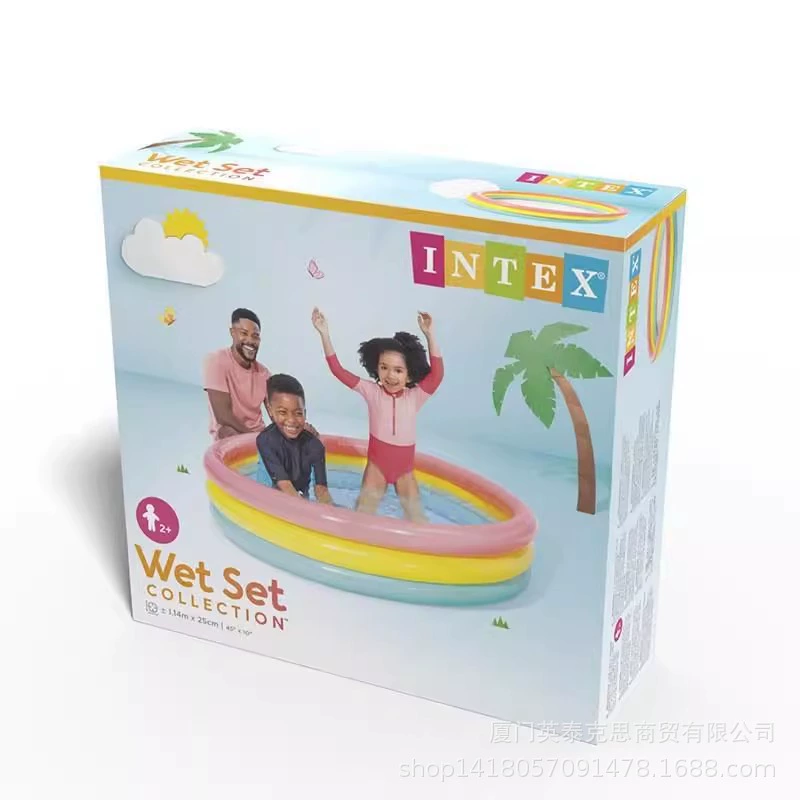 Intex, флуоресцентная аквапарк, морской плавательный бассейн внутри воды ПВХ, оптом