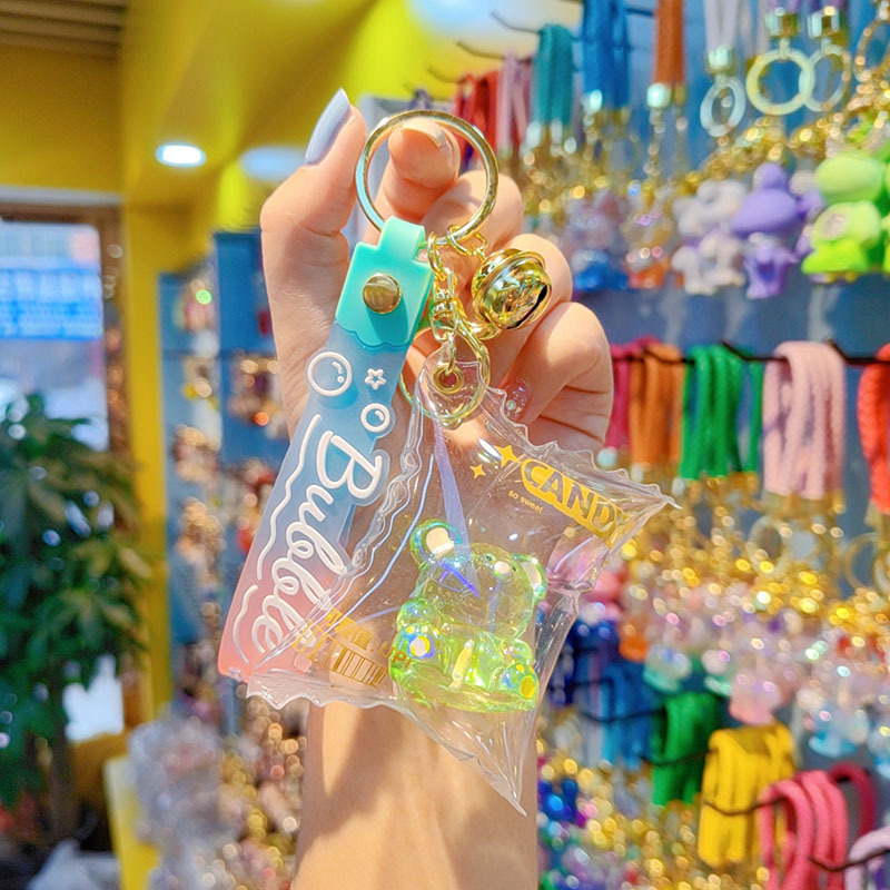 Oso de caramelo de cuerda de cuero (conjunto) - verde