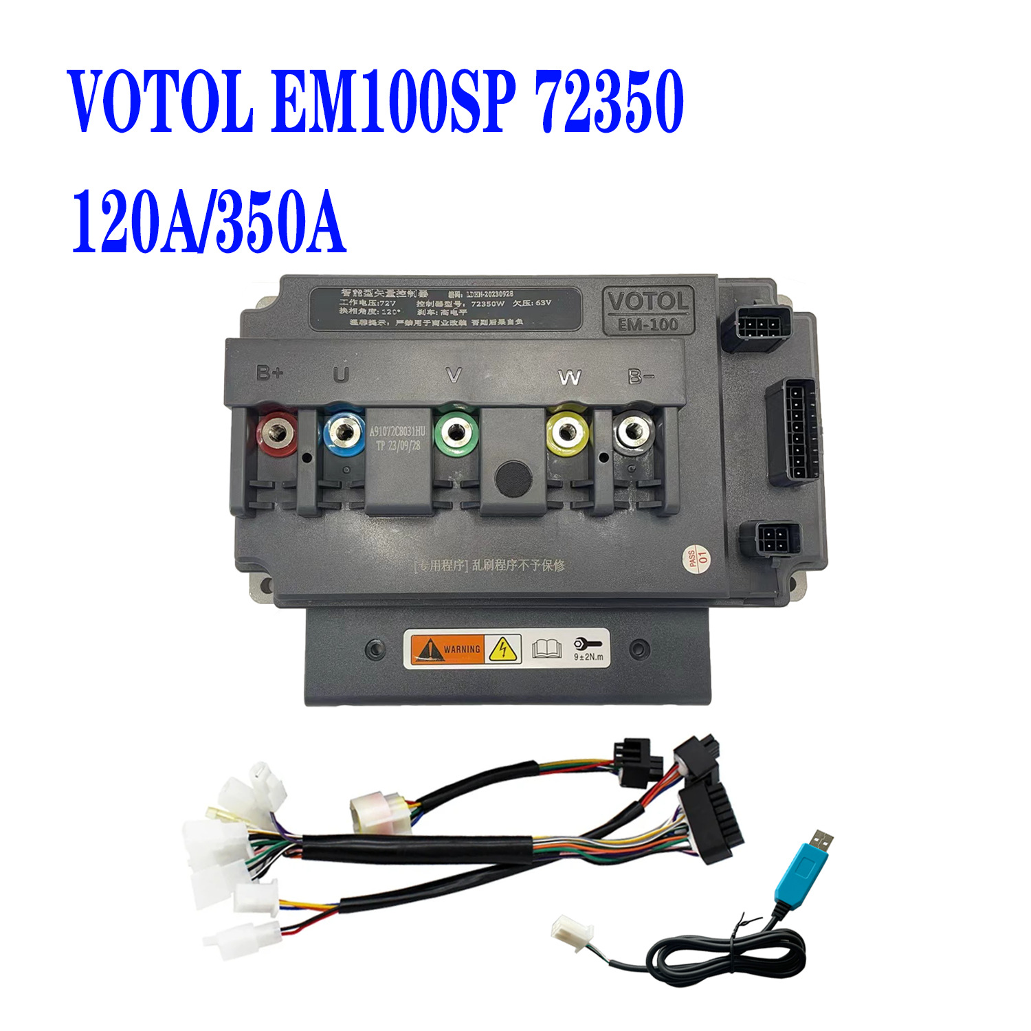 VOTOL Lande EM100SP - 72350 controlador de onda sinusoidal motor eléctrico 72V120A