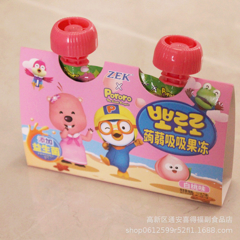 Pororo Mango White Peach Flavor Konjac Squeeze Jelly 2-Pack Jelly Birthday Gift Box Return Gift Snacks Pororo Mango White Peach Flavor Konjac Squeeze Jelly 2-Pack Jelly Birthday Gift Box Return Gift Snacks