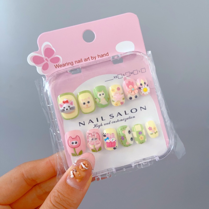 Niños que usan uñas niñas cortas 2025 nuevo estilo de alta sensación pegatinas de uñas no tóxicas y inodoras pegatinas de uñas especiales para niñas