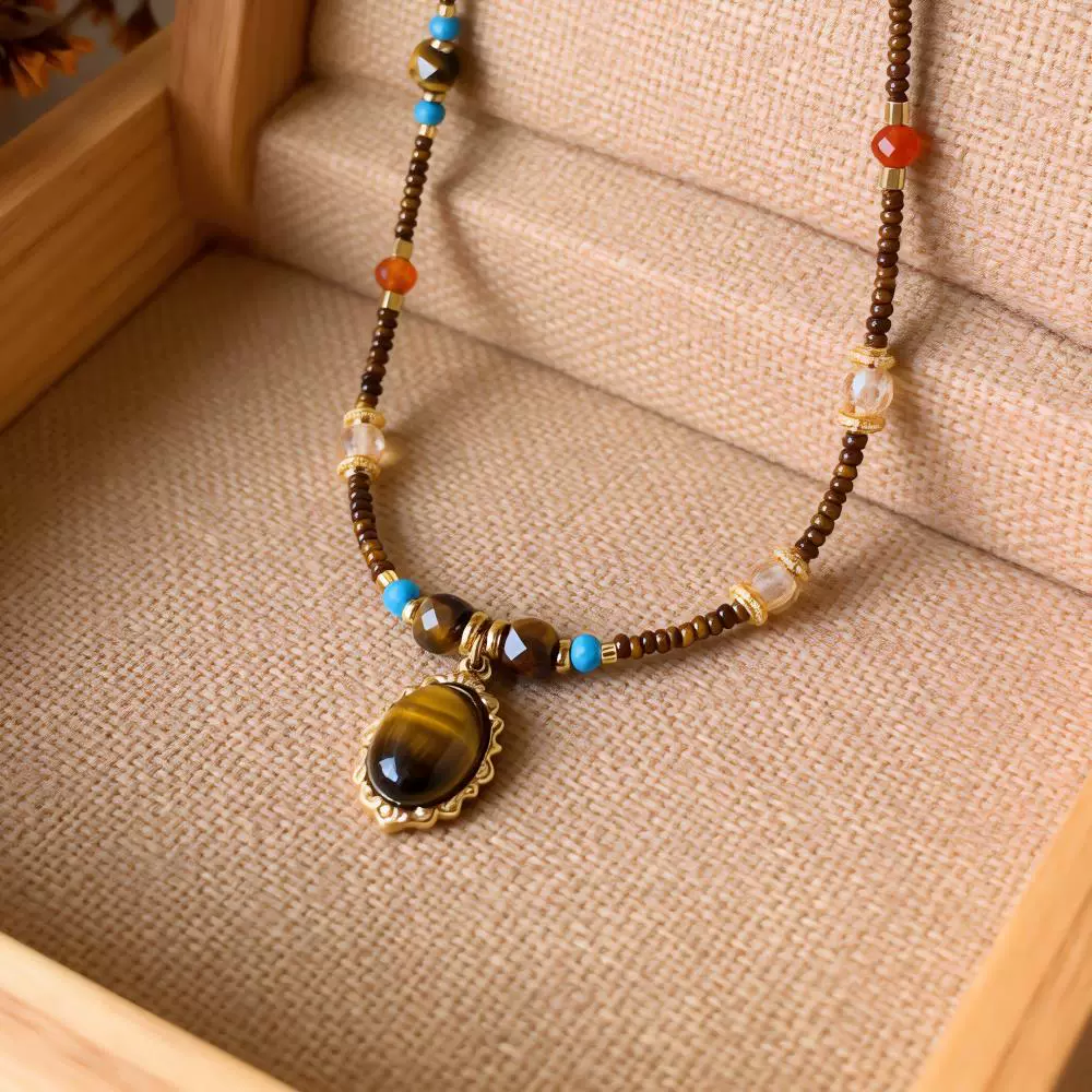 新款轻奢高级感项链复古毛衣美拉德配饰秋冬百搭小众锁骨链颈链