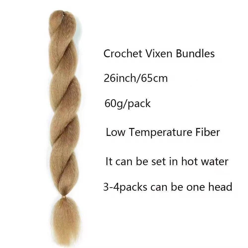 Africano trenzado pelucina color trenzado bulk vixen crochet hair 26 pulgadas trenzado grande