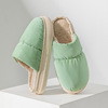 Demi-season slippers with down, non-slip warm footwear indoor for beloved, loose fit