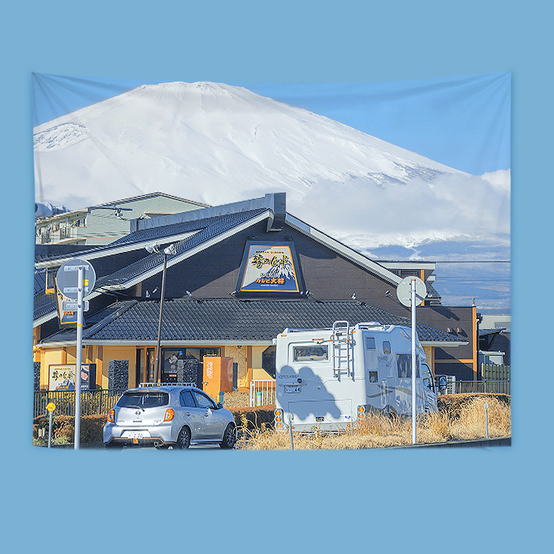 癒し系インスタ風和風風景壁掛け布装飾 リビング雰囲気作りタペストリー 寝室ベッドサイド背景飾り壁掛け布|undefined