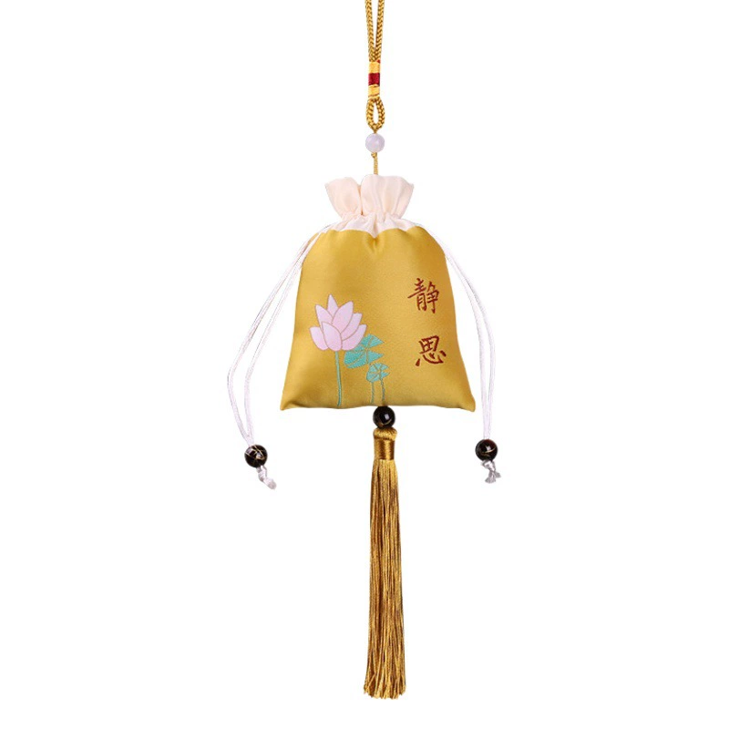 Праздничный мешочек в китайском стиле на День лодок-драконов, пустой, вышитый, с символикой удачи, портативный, маленький, подвесной, из парчи, в виде кошелька