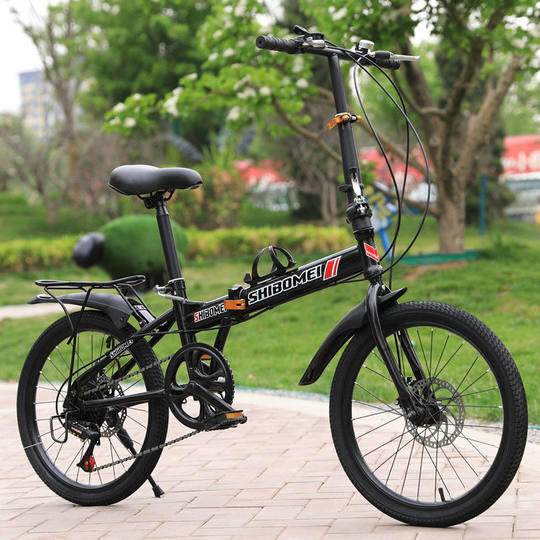 20-Inch Foldableing Variable-Speed Bicycle for Men and Women, Adult Students, Disc Brake Bicycle, Lightweight and Portable, Kidsren and Adults Work Bike
