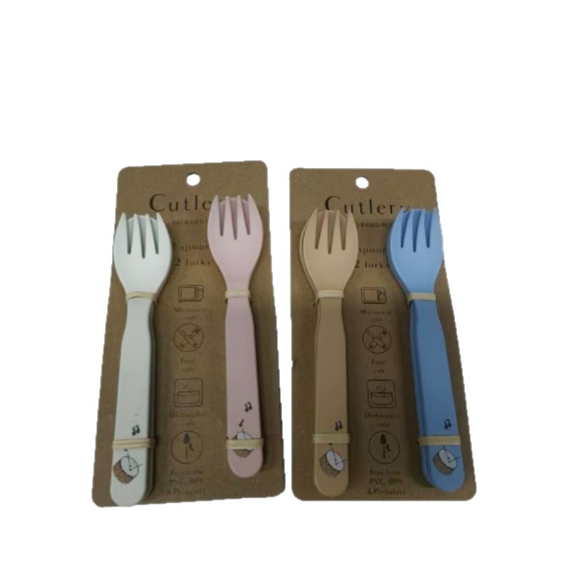 Comercio exterior original PLA cucharas de entrenamiento de bebés cucharas de dibujos animados de grado alimenticio certificado profesional europeo y americano