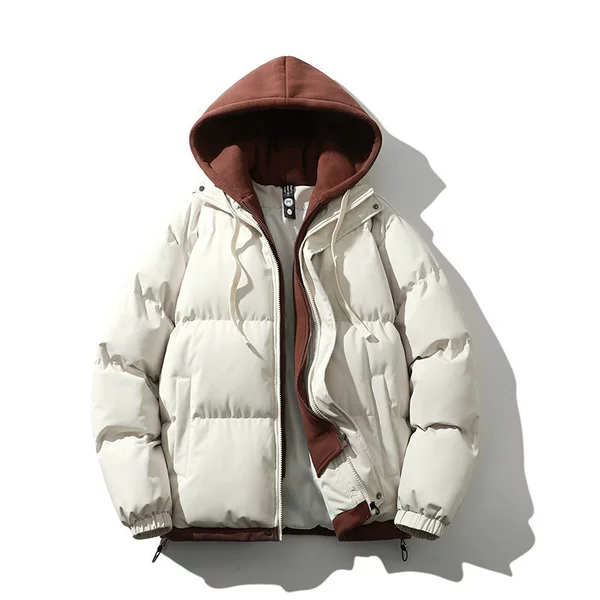 Cross-Border Thickened Fake Two-Piece Men's and Women's Cotton Coats Winter 2025 Loose Candy Color Warm Cotton Jackets Winter Outwears