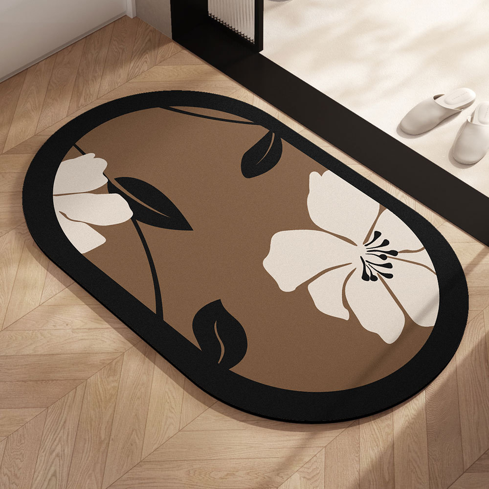 almohadilla de barro de diatomeas almohadilla absorbente de agua puerta de baño antideslizante inodoro doméstico almohadilla alfombra puerta de entrada