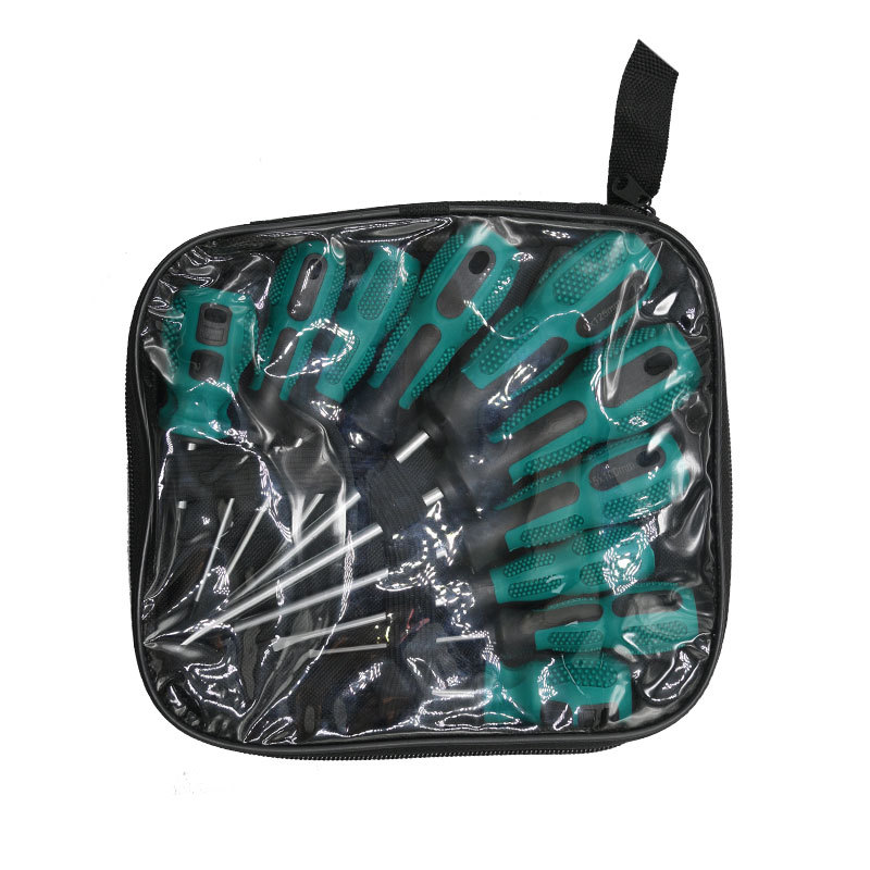 Juego de destornillador manual de 10 piezas, cabezal de serie en cruz magnética fuerte, reparación multifuncional, herramientas de hardware para el hogar