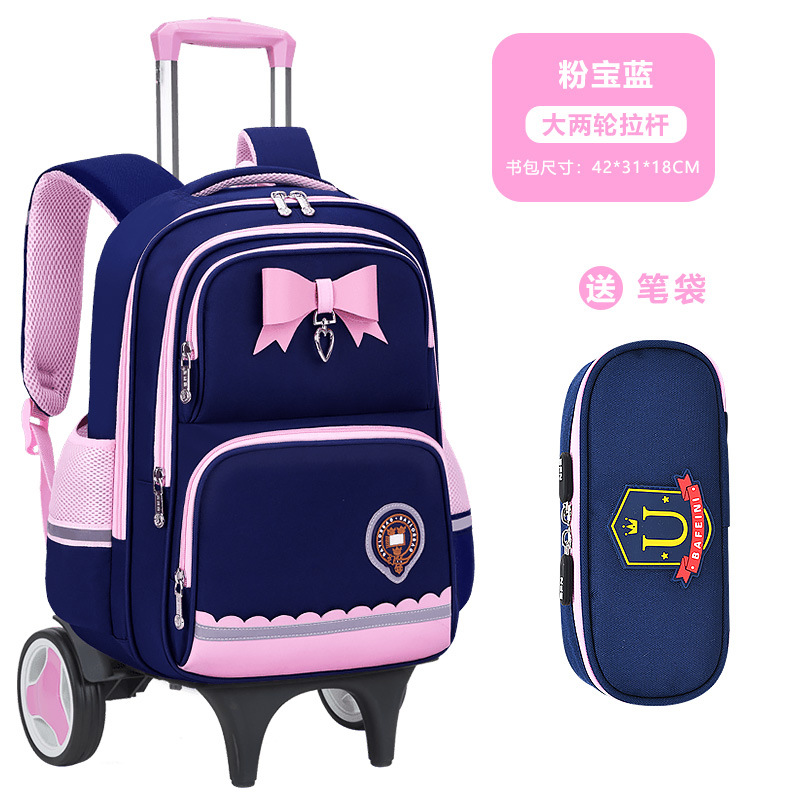 Nueva mochila de tirón para estudiantes de escuela primaria niñas 2 - 3 - 5 - 6 grados mochila de hombro para niños de gran capacidad impermeable para reducir la carga