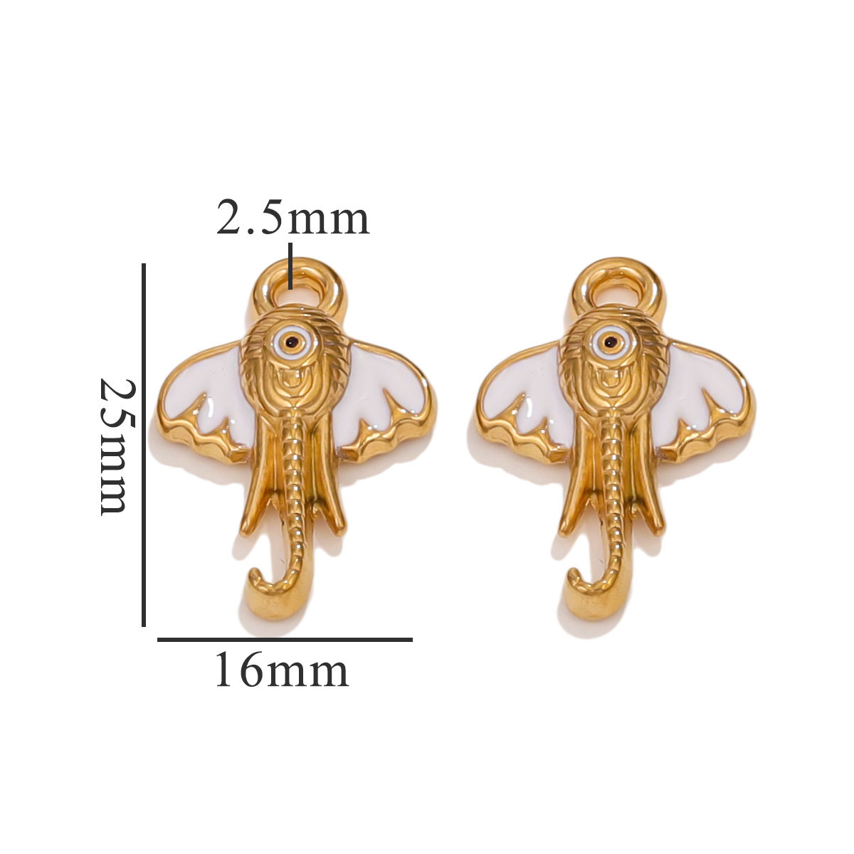 Acero inoxidable 3D retro esmalte colgante de goteo de aceite collar caricatura oso DIY accesorios joyería colgante mayorista