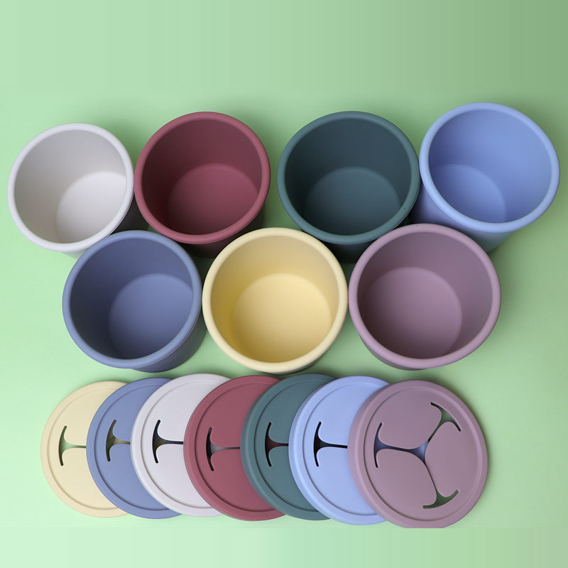 Ketai productos para bebés Venta caliente taza de bebida de silicona taza de merienda portátil resistente al desgaste de alta temperatura taza de comida complementaria