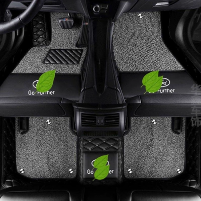 Kuga, Explorer full-cover car – Modelə uyğun ayaqaltı - ruiji-double-layer-black-rice-gray-silk-loop