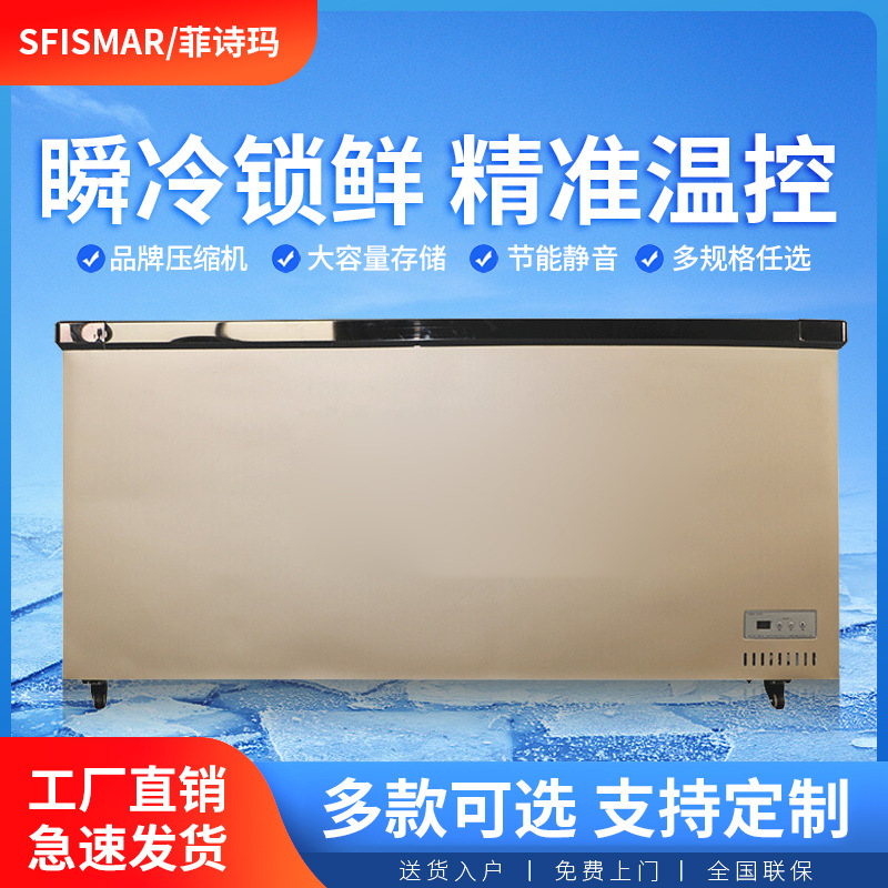 家用商用冷柜 冷藏冷冻生鲜肉 欧岛卧式冰柜 冷柜速冻 推拉