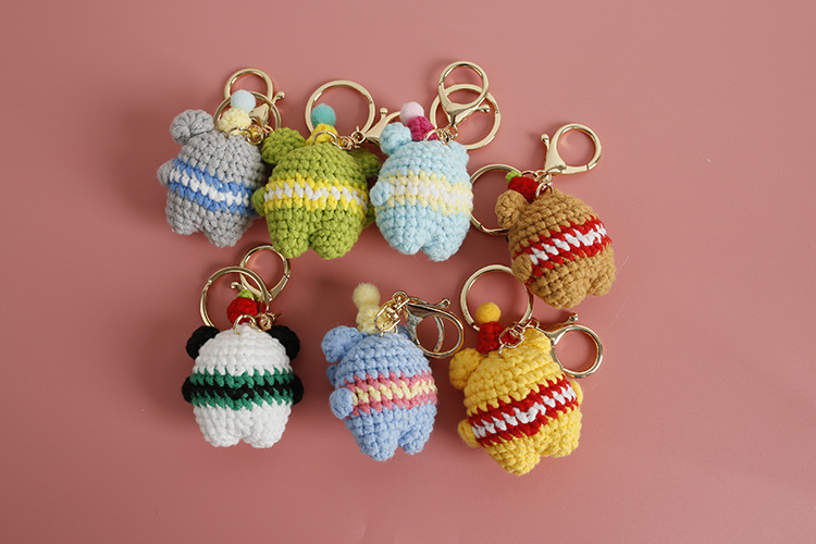 20g Weight Wool Yarn Home Textiles & Decor Type Bag Pendant, Keychain Classification 1 Piece Quantity Daily Occasion yarn Material Anime, Animal, Cartoon Pattern All Seasons Season Cute Style 1 Piece Anime Animal Cartoon Bag Pendant Keychain Yarn Cute Bag Pendant Keychain 2
