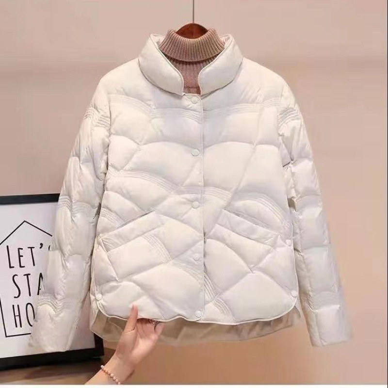 Lightweight down Jacket Women's Short Style 2025 New Fashion Casual Loose Simple Versatile Trendy Large Size Jacket Trend