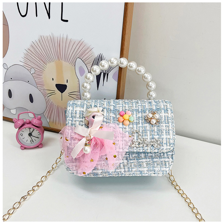 Nuevo bolso de los niños estilo chanel bolso de hombro de la manera del todo-fósforo de las niñas bolsa de mensajero de moda cadena accesorios bolsa al por mayor