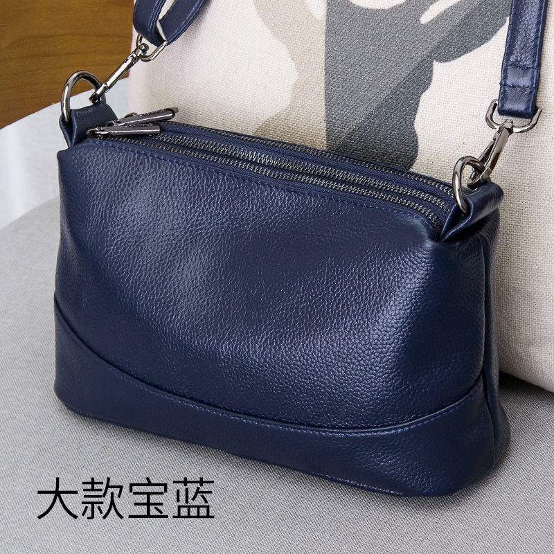 Women's 2025 New Trendy Multi-Zipper Multi-Layer Genuine Leather Shoulder Crossbody Bag Soft Top Grain Cowhide Handbag - Thumbnail 7