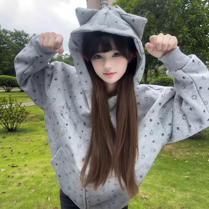 Taobao Douyin Store Quality 5459 Thin Hooded Sweatshirt for Women Taobao Douyin Store Quality 5459 Thin Hooded Sweatshirt for Women