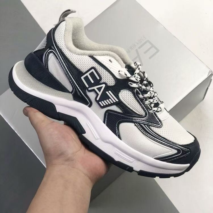 Putian shoes cross-border foreign trade EA7 new trendy leather sports shoes for men and women, British style outdoor hiking shoes for walking Putian shoes cross-border foreign trade EA7 new trendy leather sports shoes for men and women, British style outdoor hiking shoes for walking