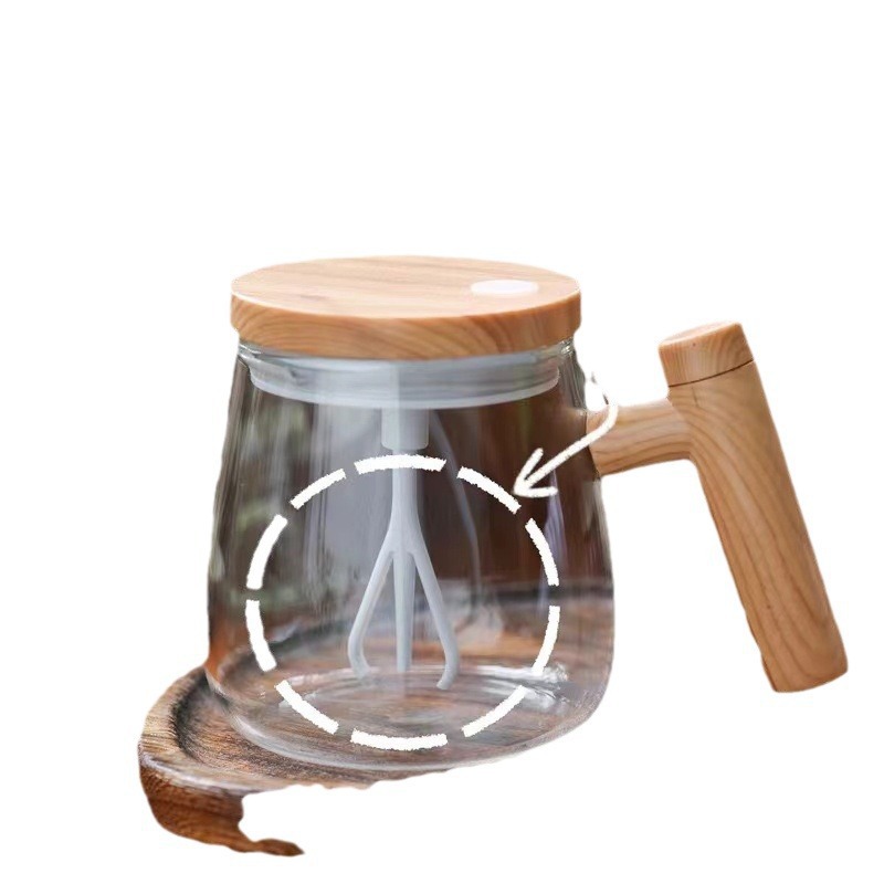 2024 nueva taza de mezcla automática taza de café recargable eléctrica leche en polvo leche de soja taza de agua especial preservación del calor