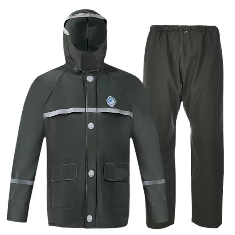 Raincoat, split trousers for adults, electric flashlight